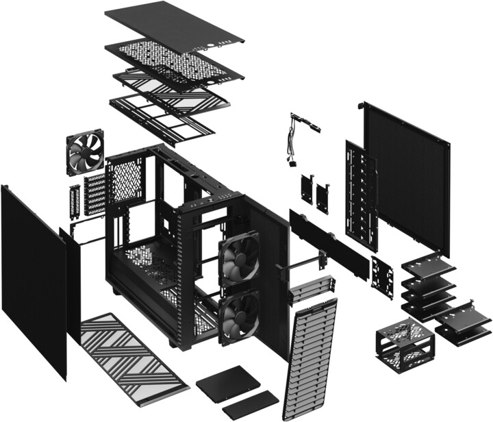 Kasë Fractal Design Define 7 Black Solid