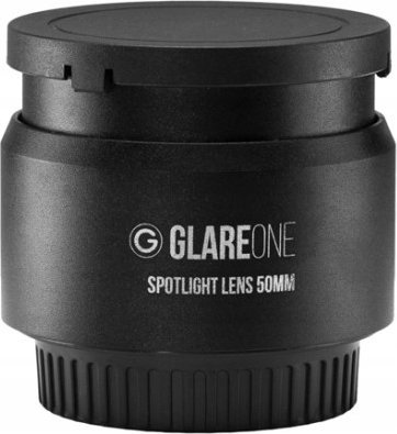 Lentë projekcioni GlareOne Spotlight 50mm, trup metalik, fokus i rregullueshëm, e zezë