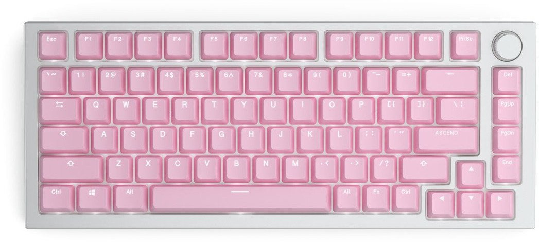 Set taste gaming Glorious GMMK V2 UK, ABS Doubleshot, 9 taste, Pixel Pink