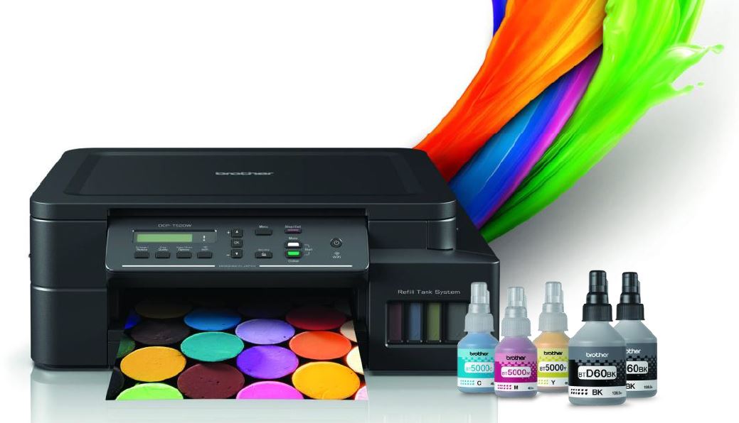 Printer multifunksional Brother DCP-T520W, inkjet A4, Wi-Fi, gri