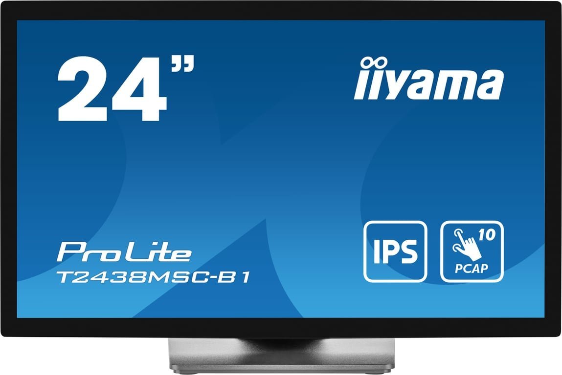 Монитор со допир iiyama ProLite T2438MSC-B1, 23.8", IPS, Full HD, црн