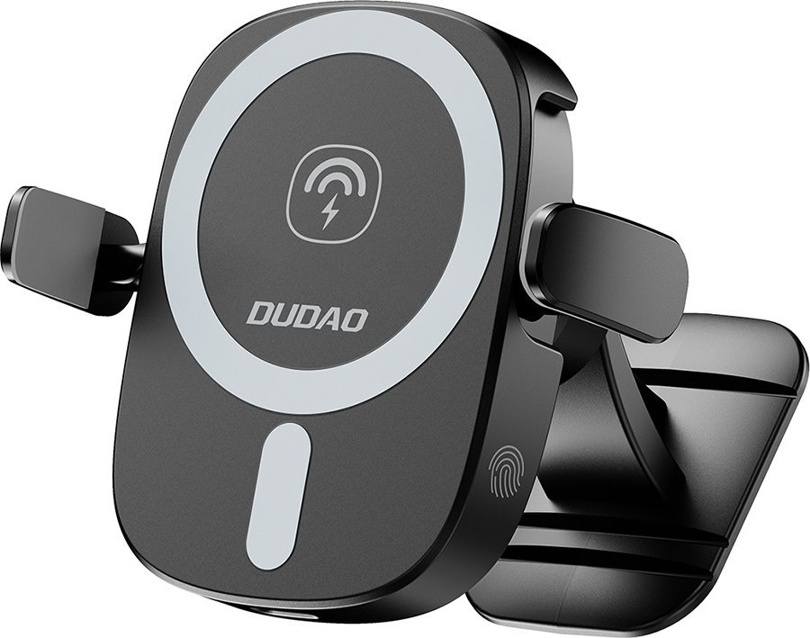 Mbajtës telefoni për makinë Dudao FW11, karikues me valë 15W, i zi