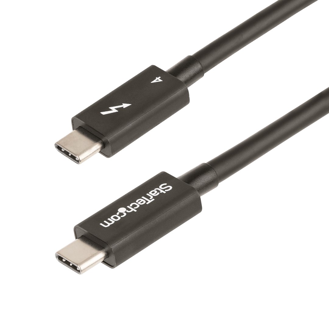 Kabllo Thunderbolt 4 StarTech.com, 3ft, 40Gbps, 100W, e zezë