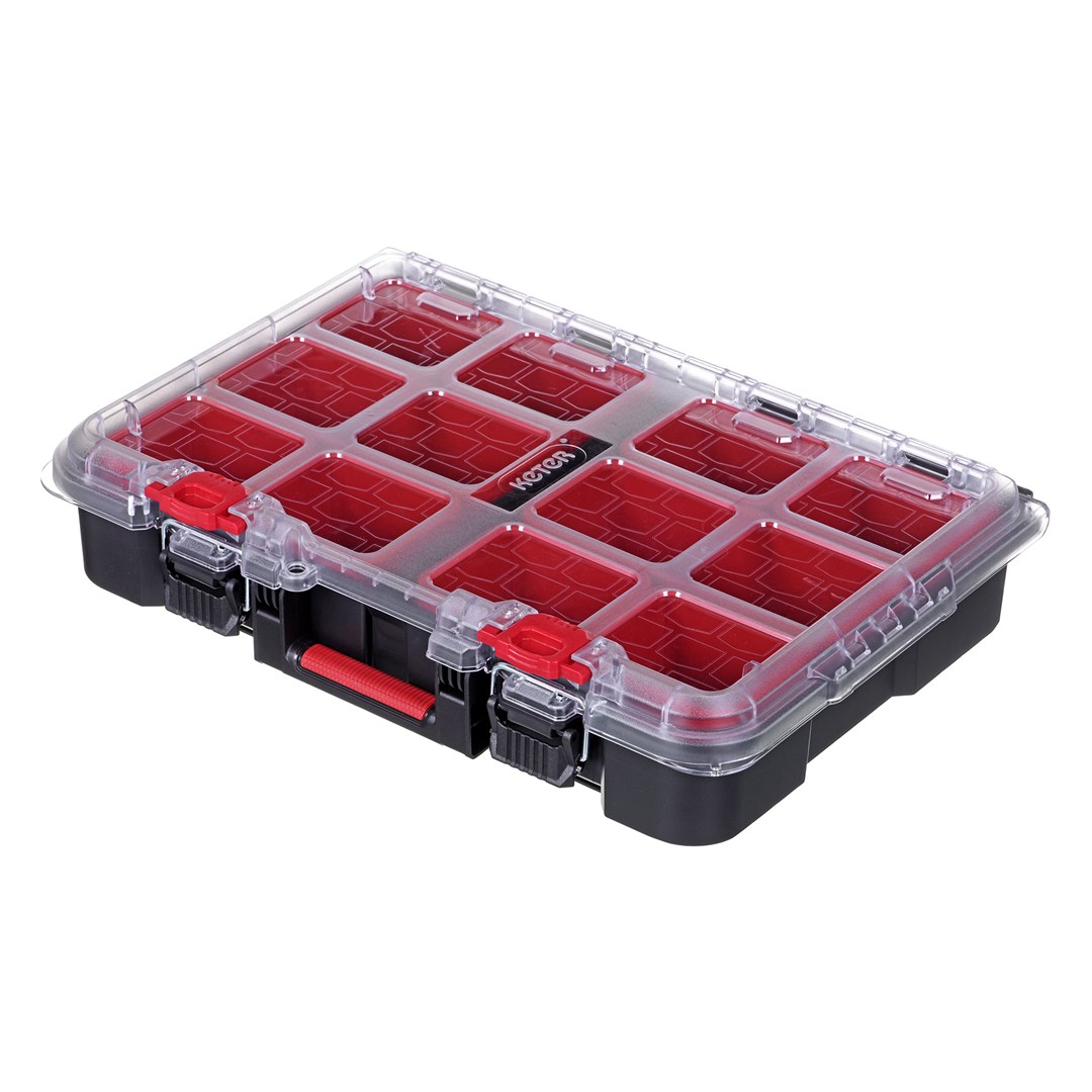 Organizues veglash Keter Stack'N'Roll, kapak transparent, me dorezë bartëse