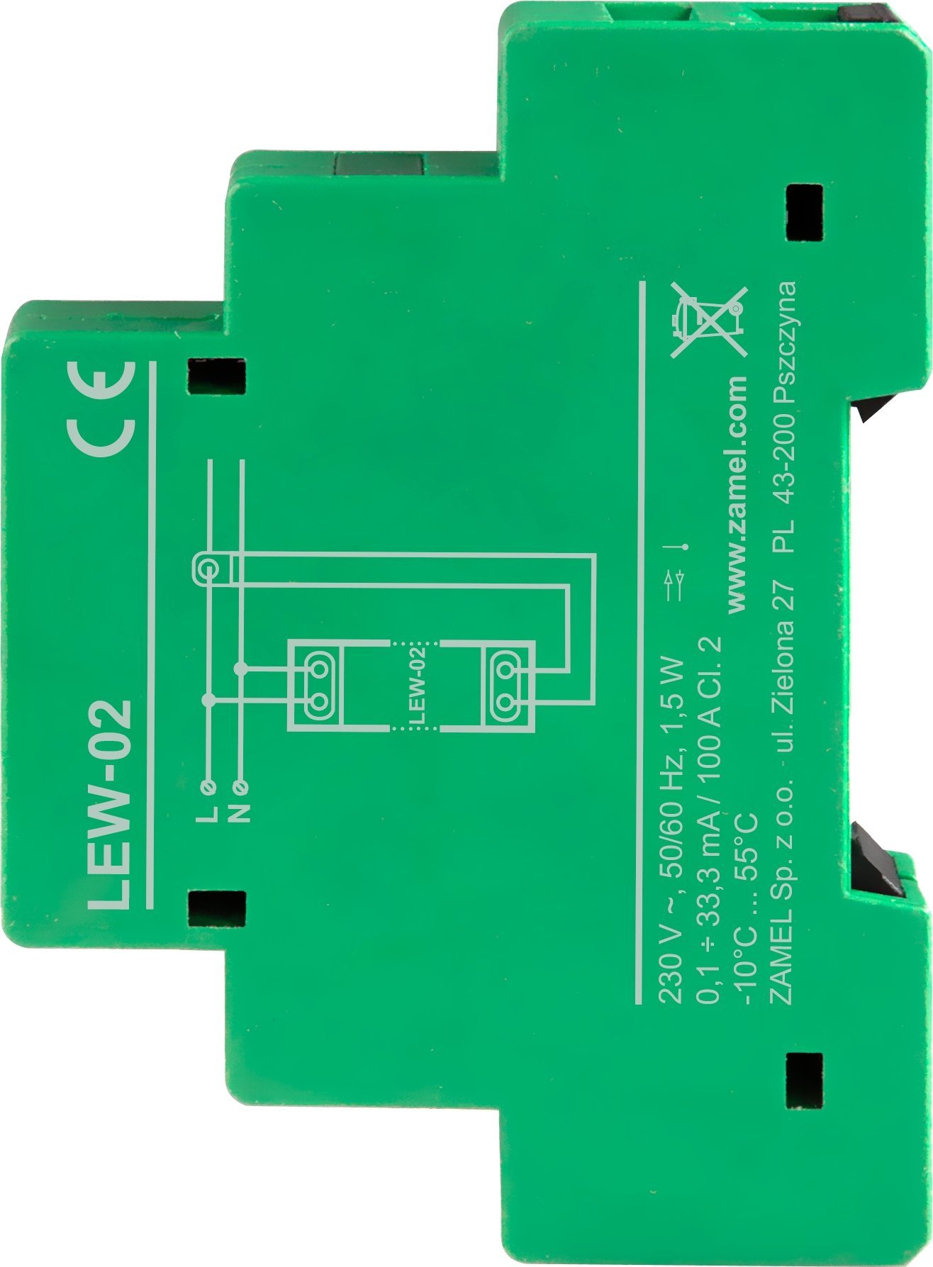 Monitor energjie elektrike Zamel LEW-02, njëfazësh, Wi‑Fi, i bardhë