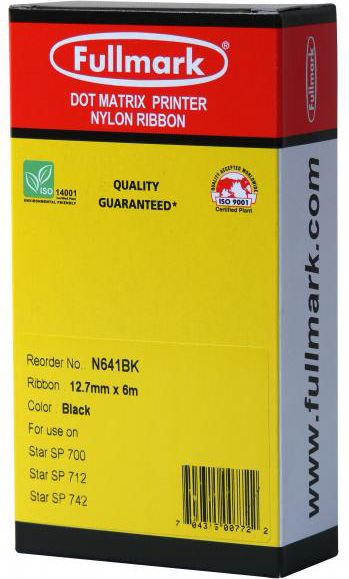Ribon printeri Fullmark RC700, për Star SP 712 SP 742, i zi