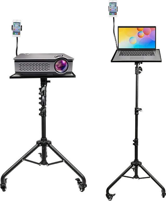 Stativ për laptop DNA PLS2, lartësi e rregullueshme 72-130 cm, deri 10 kg, i zi