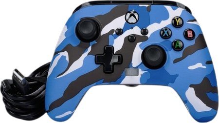 Kontroller PowerA Xbox Enhanced Camo, me kabllo, i kaltër