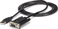 Kabllo adapter USB në Serial StarTech 1 port, RS232 DB9 Null Modem, 1.8m, e zezë