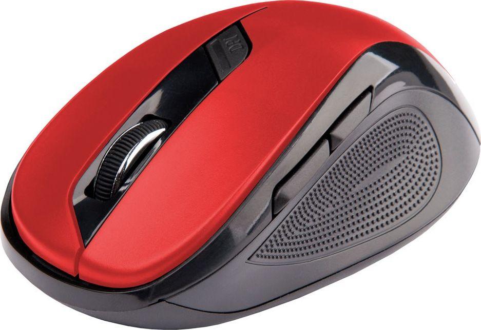 Maus C-Tech WLM-02R, wireless, USB, i zi dhe i kuq
