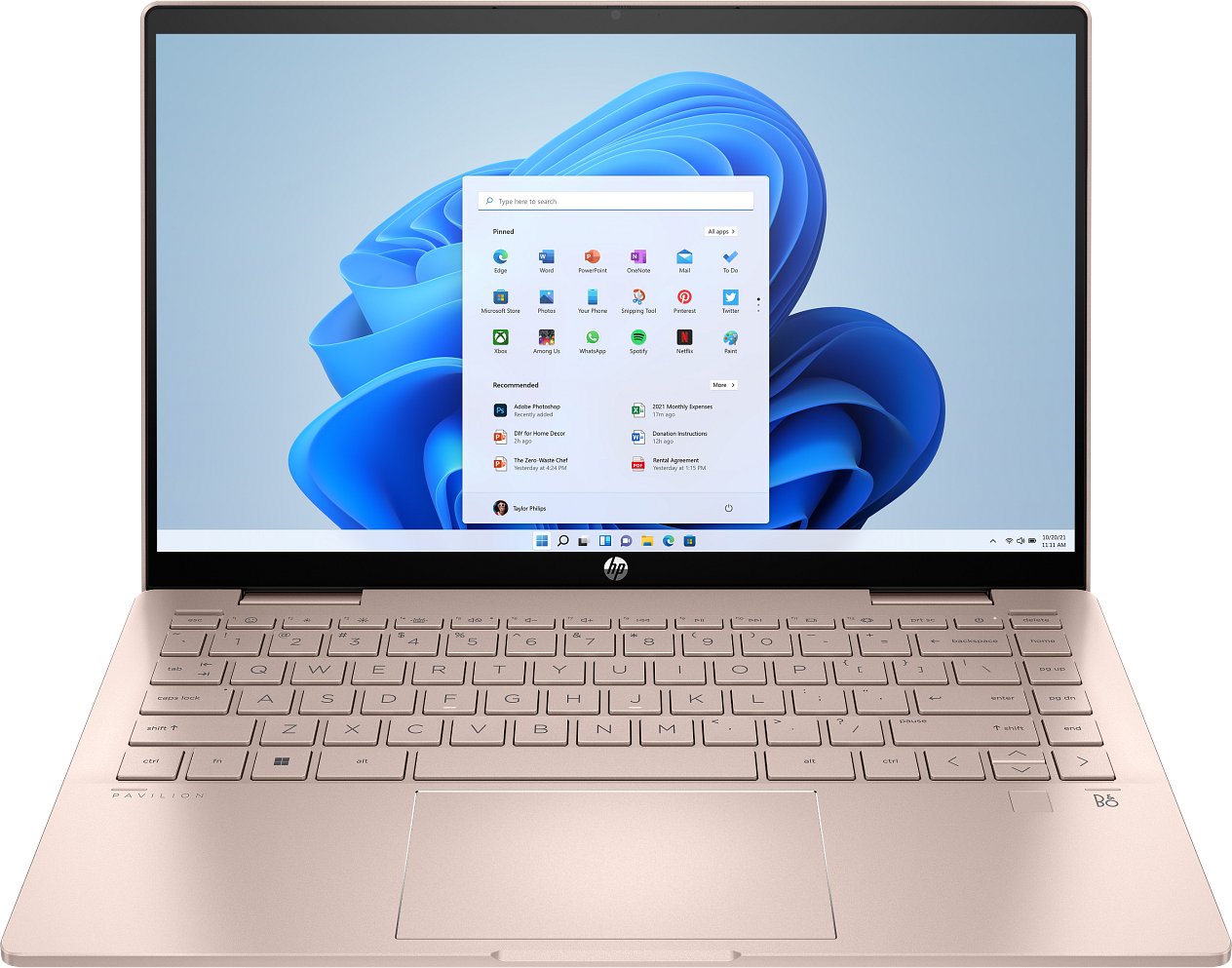 Laptop konvertibil HP Pavilion x360 14-ek2000ny, 14" , Intel Core 5 120U, 16GB RAM, 512GB SSD, Intel Iris Xe, rozë