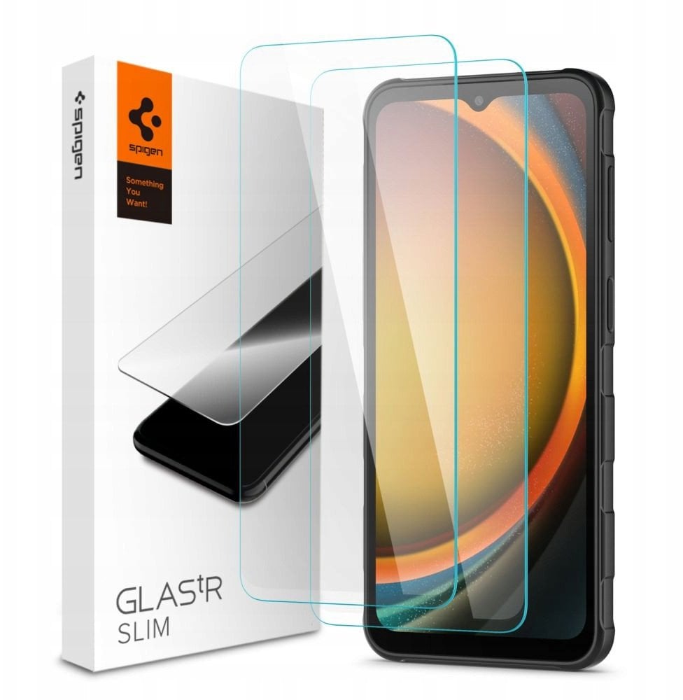 Mbrojtës ekrani Spigen Glass TR Slim, 2 copë, për Samsung Galaxy XCover 7 Pro 7, transparent
