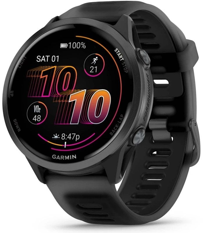 Orë sportive Garmin Forerunner 570, GPS, ekran AMOLED, e zezë