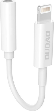 Përshtatës Dudao Lightning - Jack 3.5mm, i bardhë