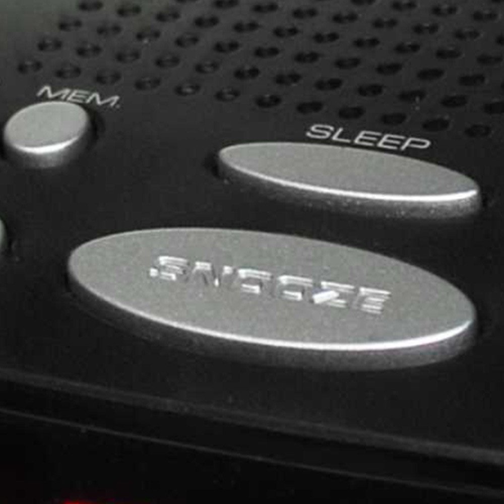 Radio orë HAEGER Snoozer, AM FM, funksion snooze dhe sleep, e zezë