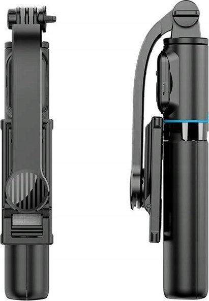 Shkop selfie Awei X49, tripod 2 në 1, telekomandë Bluetooth, i zi