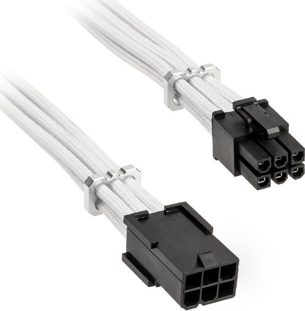 Kabllo zgjatuese PCIe BitFenix BFA-MAC-6PEG45WK-RP, 6-pin në 6-pin, 0.45m, e bardhë