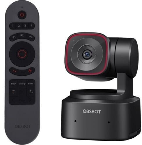 Webcam OBSBOT Tiny 2 Lite Remote Combo, Full HD 1080p, PTZ, i zi