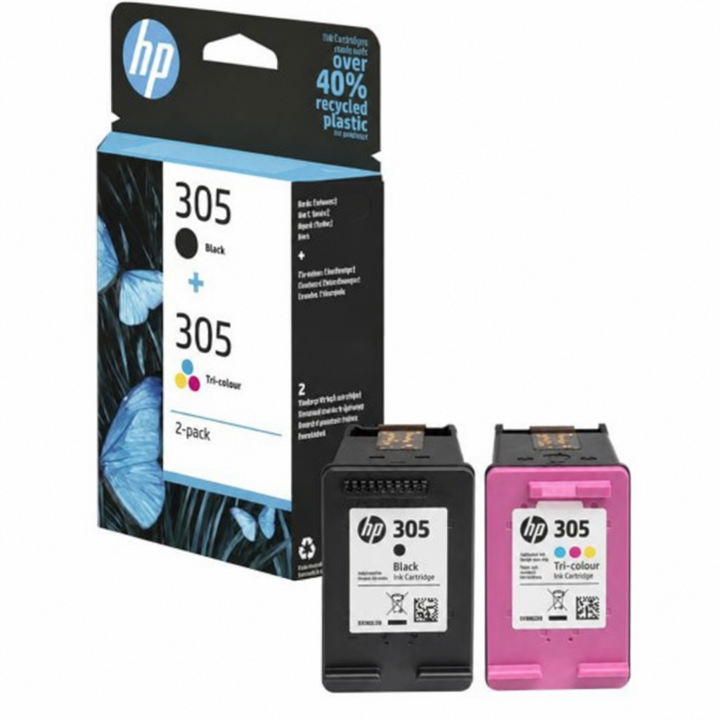[OUTLET] Ngjyrë për printer HP ink No. 305 2-Pack 6ZD17AE Inkjet, e kaltër/magenta/verdhë