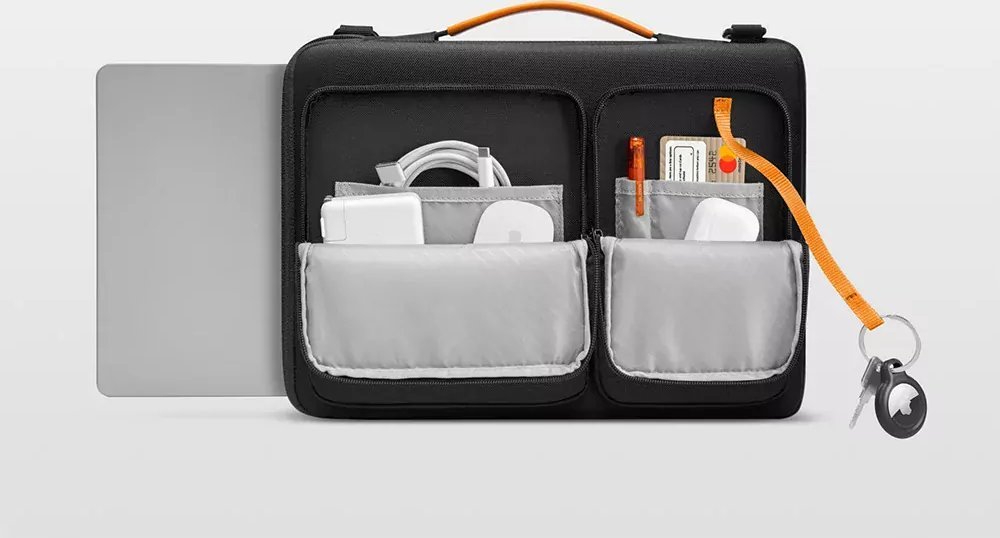 Çantë shpatullë për laptop Tomtoc Defender A42, 14", rezistente ndaj ujit, e zezë