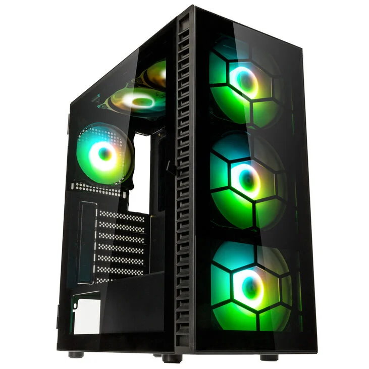 [OUTLET] Kasë Kolink Observatory HF Plus Glass ARGB Midi-Tower, e zezë