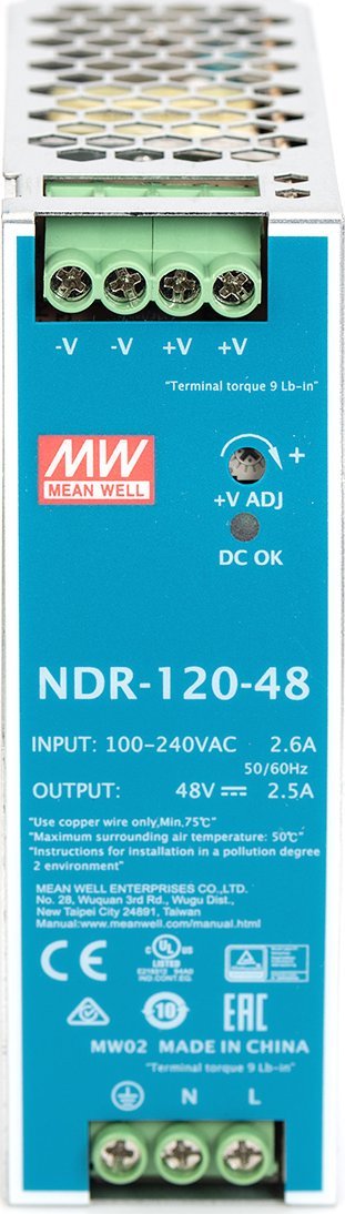 Furnizues energjie industrial Digitus Assmann 48V 120W, montim në shinë DIN, kasë metalike
