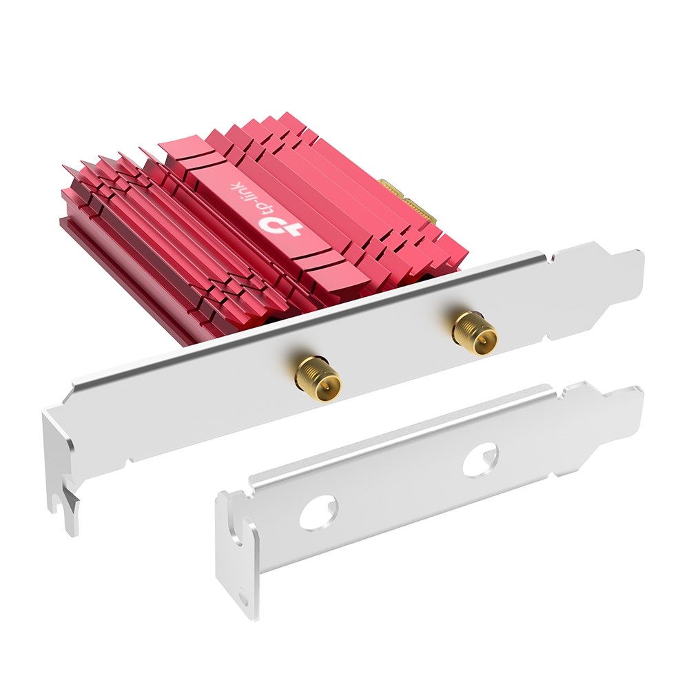Përshtatës TP-Link AXE5400, Wi-Fi 6E, Bluetooth 5.2, PCIe, i zi/kuq