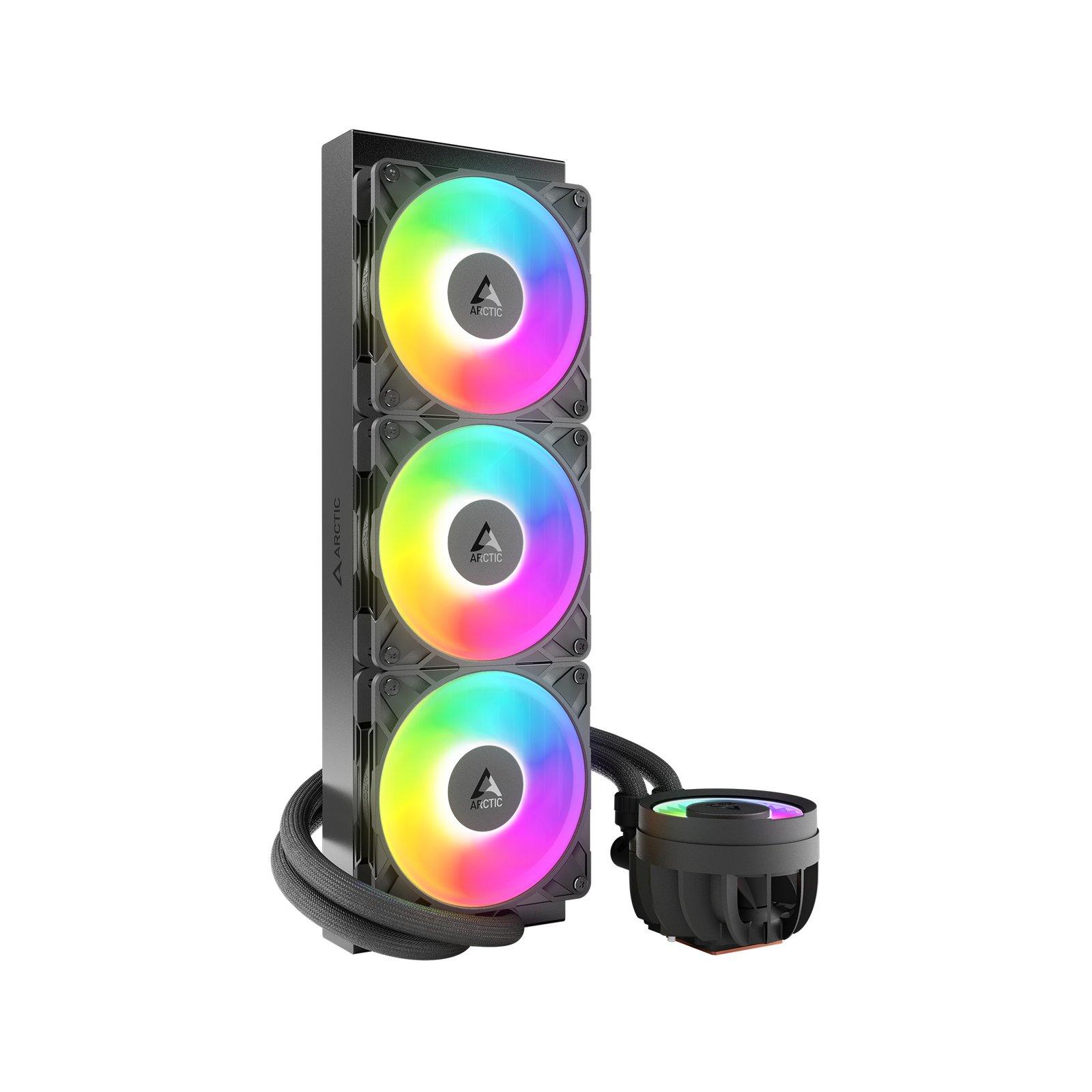 Ftohës Liquid CPU ARCTIC Liquid Freezer III Pro 360 A-RGB – Radiator 360 mm, 3×120 mm P12 Pro A-RGB Fans, Intel LGA1700/1851 & AMD AM4/AM5