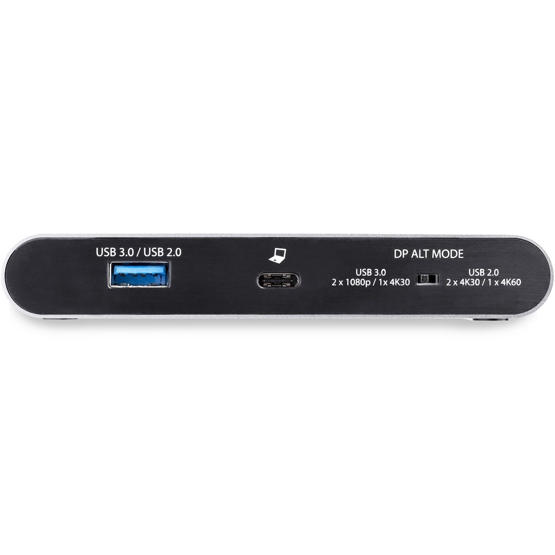 Stacion lidhës StarTech, USB-C, 4K Dual DisplayPort, 100W, e hirtë