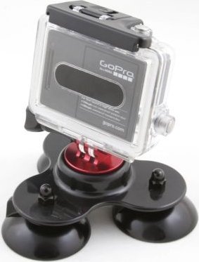 Mbajtëse me thithëse Xrec 3D Mount, 3 kupa, për GoPro Hero, e zezë