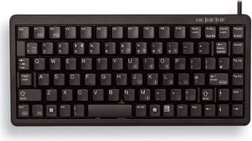 Tastierë CHERRY G84-4100 Compact, me kabllo USB PS2, QWERTY UK, e zezë