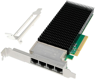 Kartë rrjeti Microconnect X710-T4, PCIe x8, 10GbE, e zezë