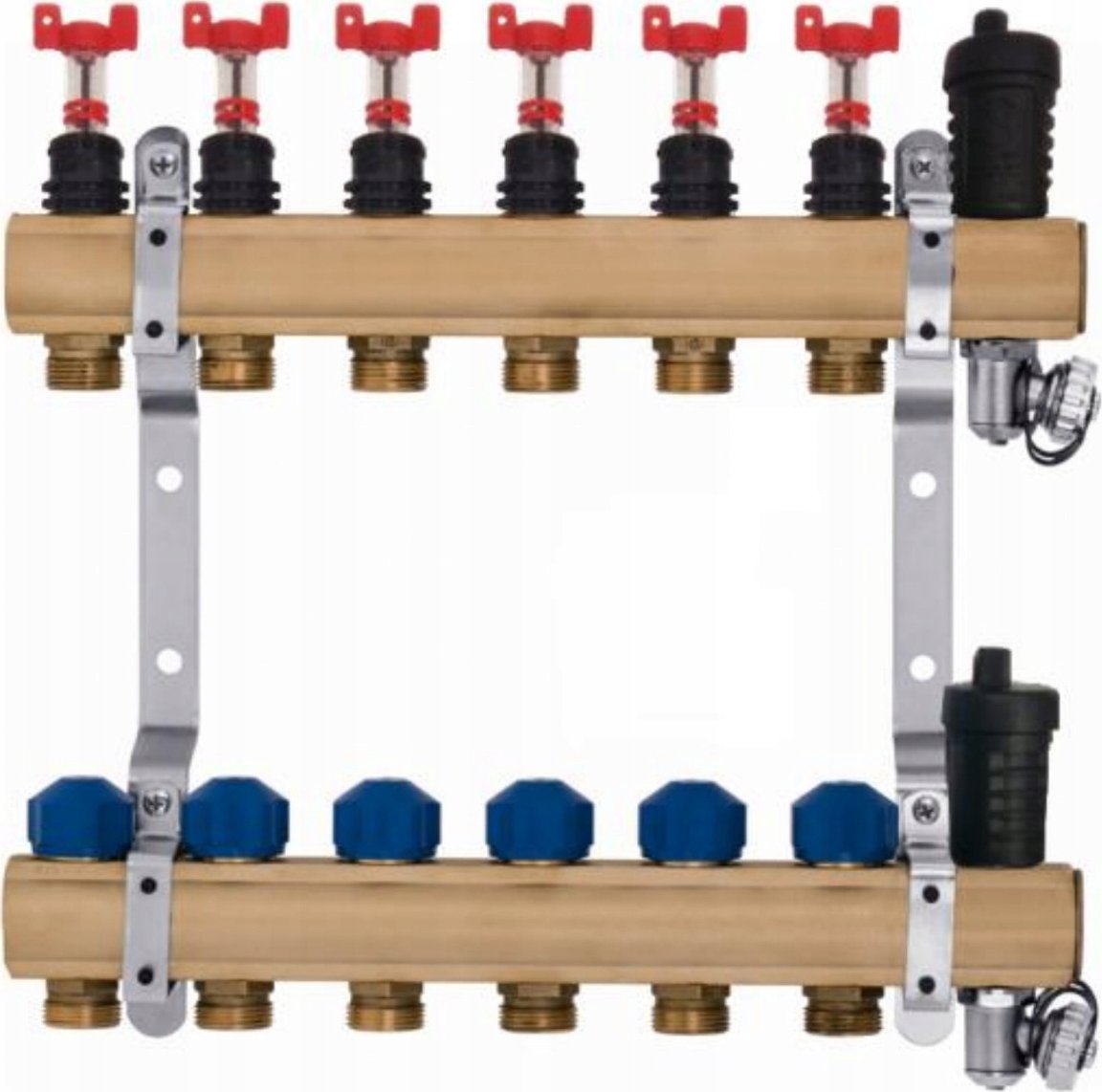 Manifold ngrohjeje KRPTp 2, 1", matës rrjedhje G3/4", bronzi