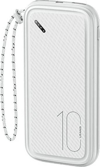 Powerbank Usams PB56, 10000mAh, 2x USB, i bardhë