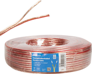 Кабел за звучници LogiLink, 2x2.25 mm², 25 m, транспарентен