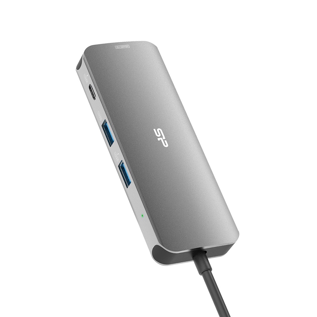 [OUTLET] Stacion dokues SPU3C08DOCSR300G, USB-C, 100W, 8 porte, i argjendtë