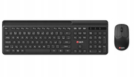 Set tastierë dhe maus C-Tech WLKMC-05B, wireless 2.4GHz, layout çek, i zi