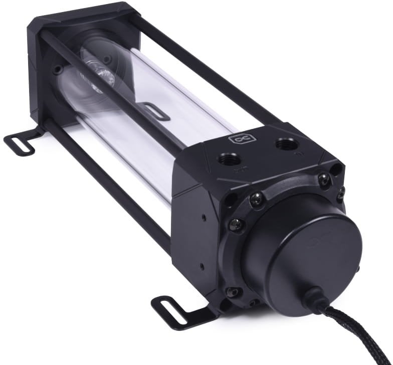 Rezervuar uji për PC Alphacool Eisbecher Aurora D5, 250mm, xham dhe acetal, me pompë VPP Apex D5