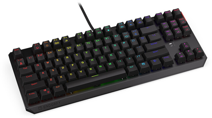 Tastierë Endorfy Thock TKL Blue, Kailh Blue, US, e zezë