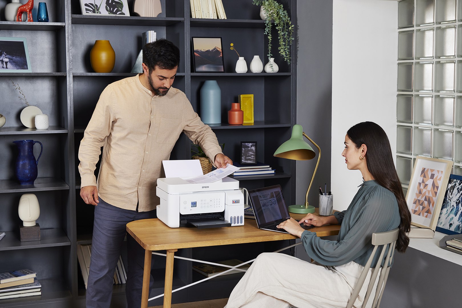 Printer multifunksional Epson L5296, Inkjet, i bardhë