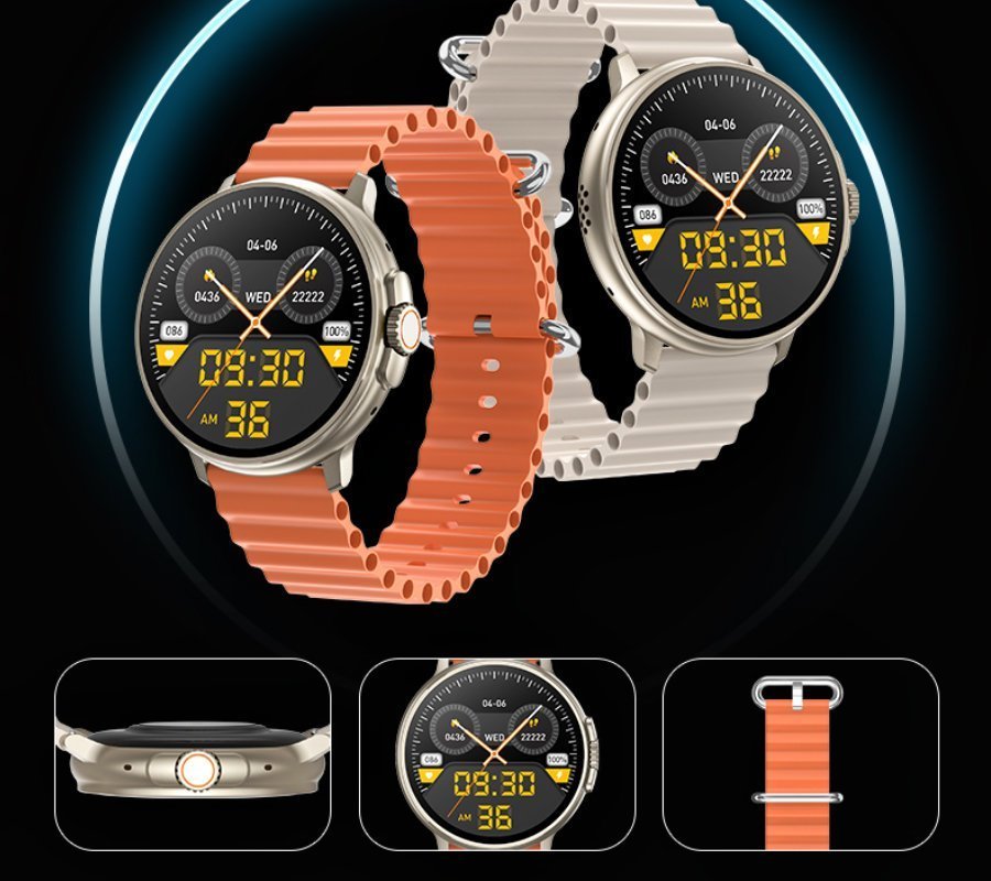 Ora inteligjente Rubicon RNCF15, ekran 1.39", Bluetooth, e zezë