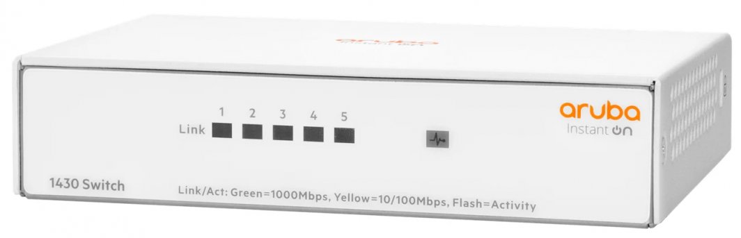 Switch HP Aruba Instant On 1430 5G (R8R44A), Gigabit Ethernet, 5 porte, i bardhë
