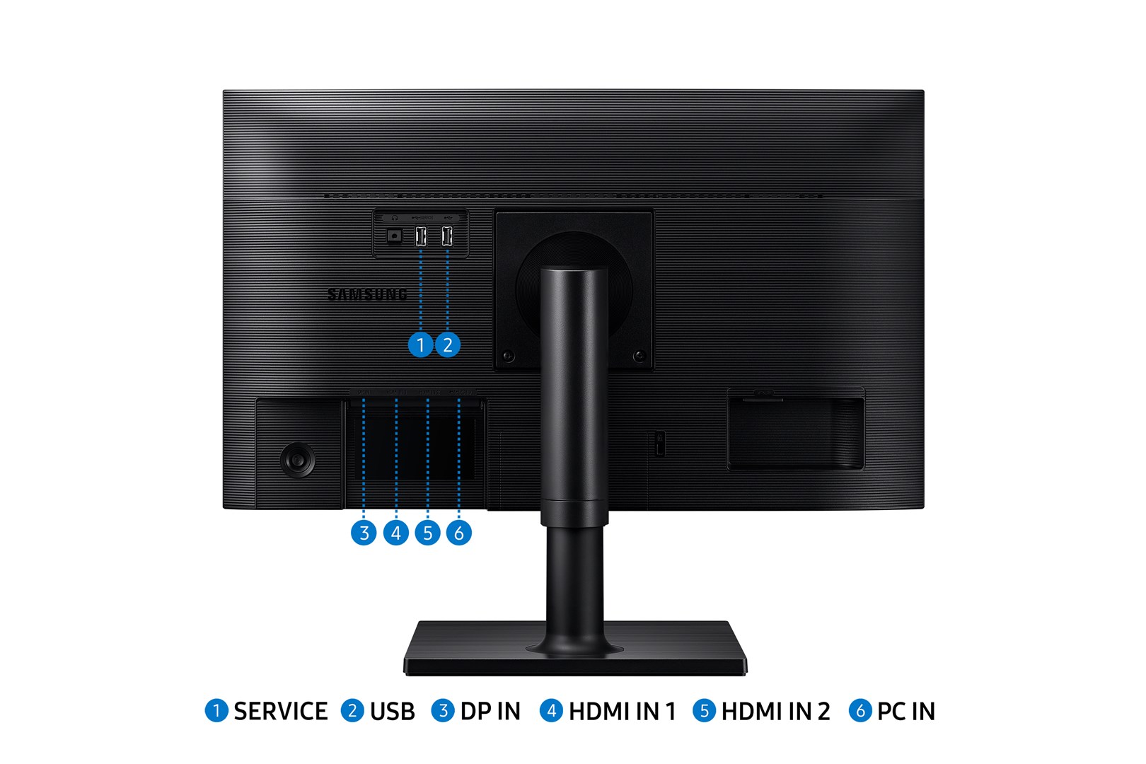 Monitor Samsung F24T452FQR, 24", Full HD, LED, i zi