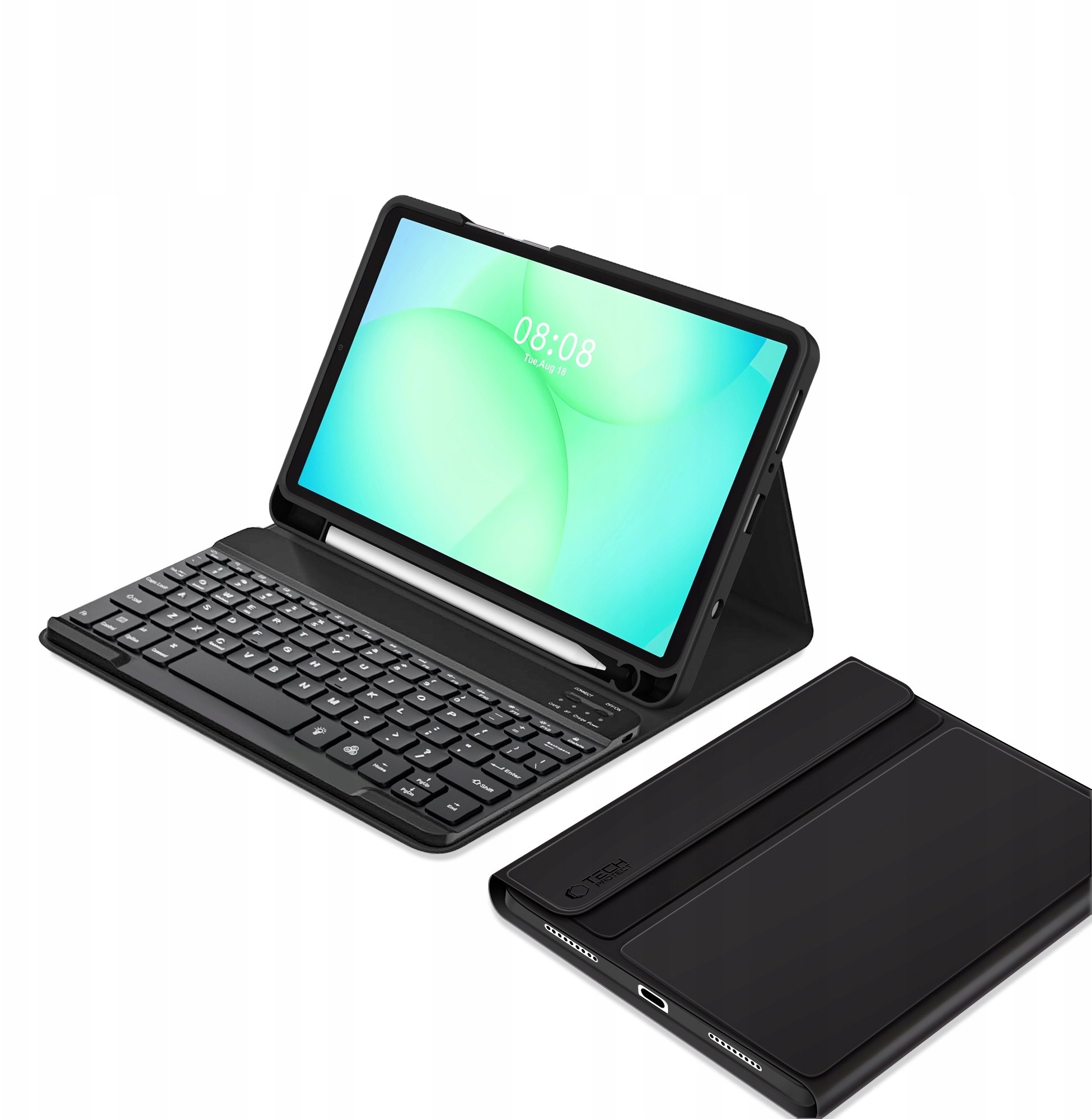 Këllëf me tastierë Tech-Protect SC Pen për Samsung Galaxy Tab A9 Plus A11 Plus 11.0, Bluetooth, i zi
