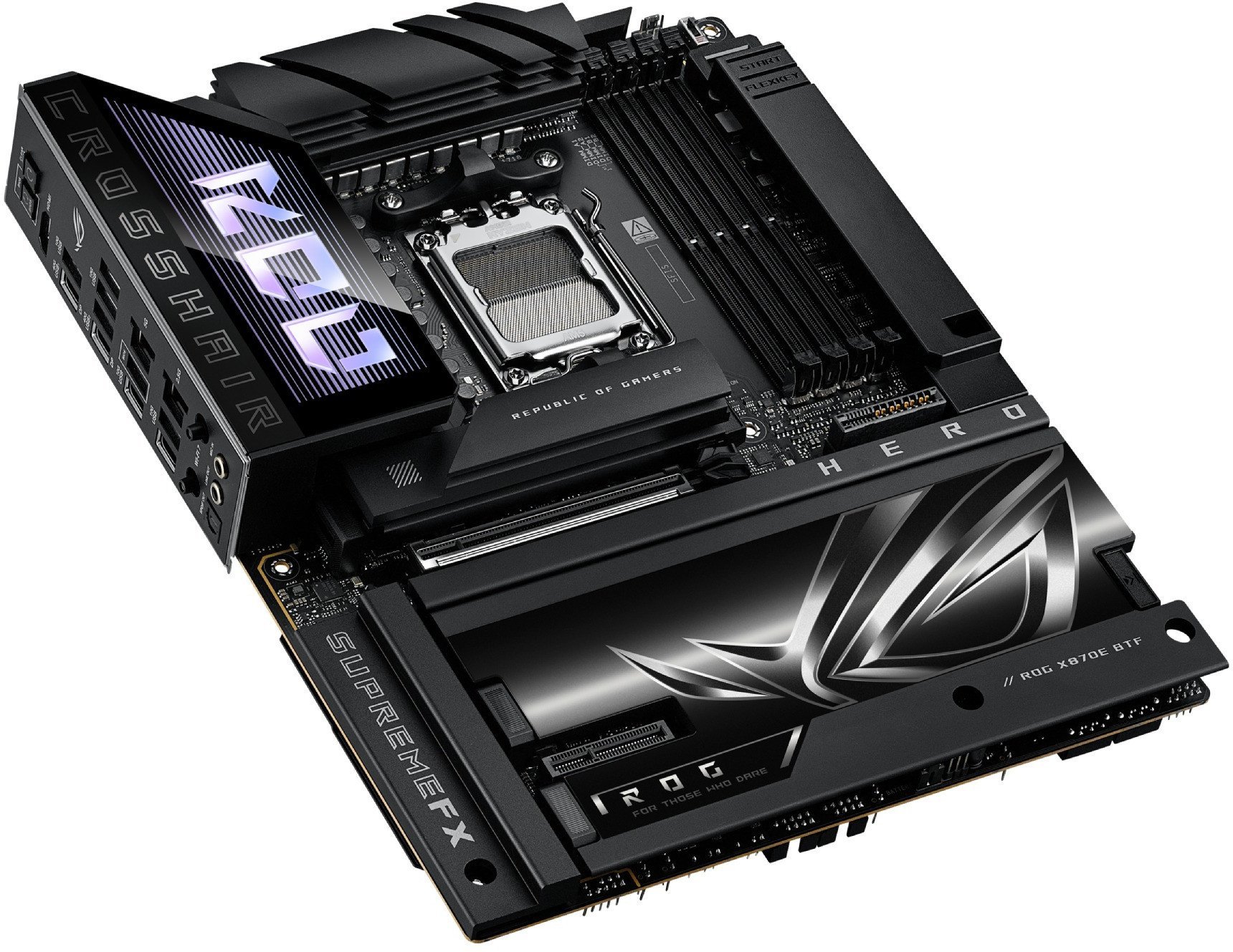 Pllakë amë ASUS ROG Crosshair X870E Hero BTF, AMD X870E, Socket AM5, ATX 3