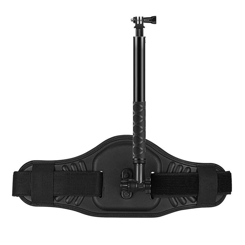 Rryp beli për kamerë Puluz Waist Belt With Boom Arm, teleskopik 28 111 cm, montim 1/4", i zi
