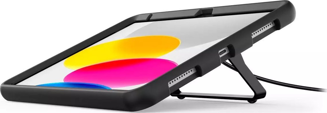 Mbështjellës tableti Compulocks iPad 10.2" Secured Kickstand, me këmbë mbajtëse, metal dhe gomë, i zi