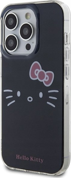 Futrollë për telefon Hello Kitty HKHCP14XHKHLK, për iPhone 14 Pro Max 6.7", hardcase TPU, e zezë
