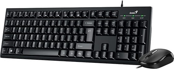 Set tastierë dhe mi Genius KM-100SE Copilot, USB, 1200 DPI, i zi