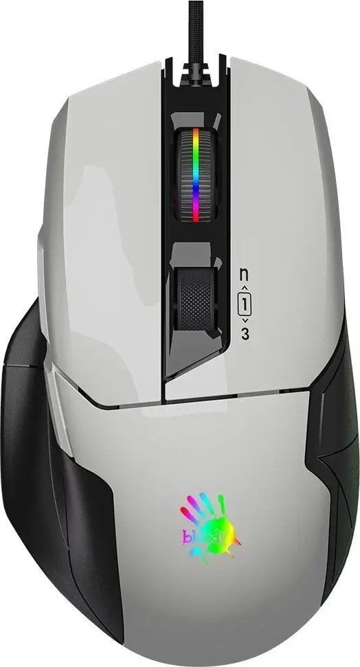 Mouse gaming A4Tech Bloody W70MAX, 10000 DPI, me kabllo, i bardhë